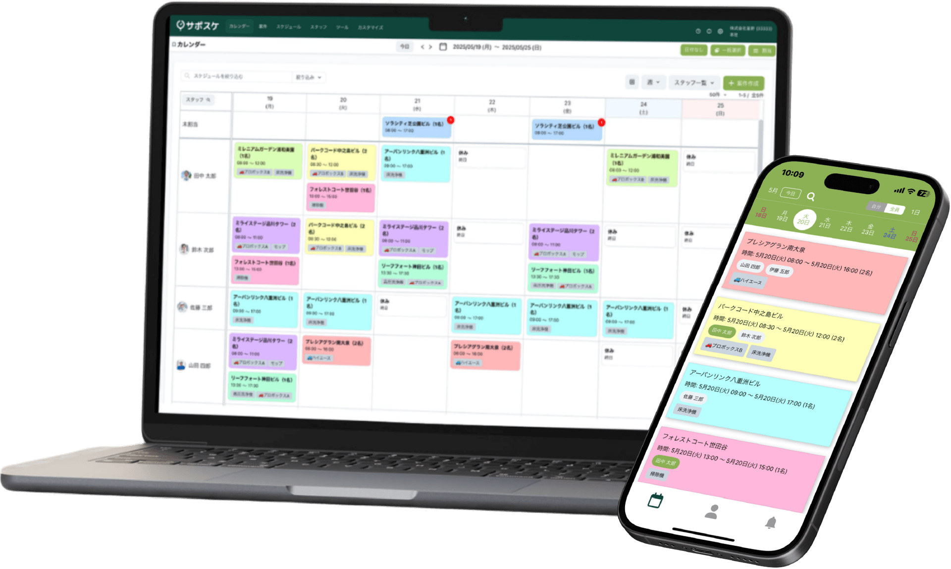 サポスケの画面イメージ