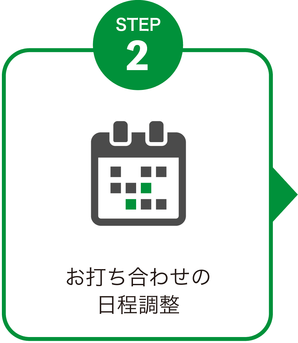 STEP2 お打ち合わせの日程調整