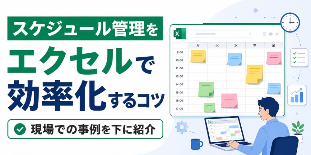 スケジュール管理をエクセルで効率化するコツ|現場での事例を下に紹介